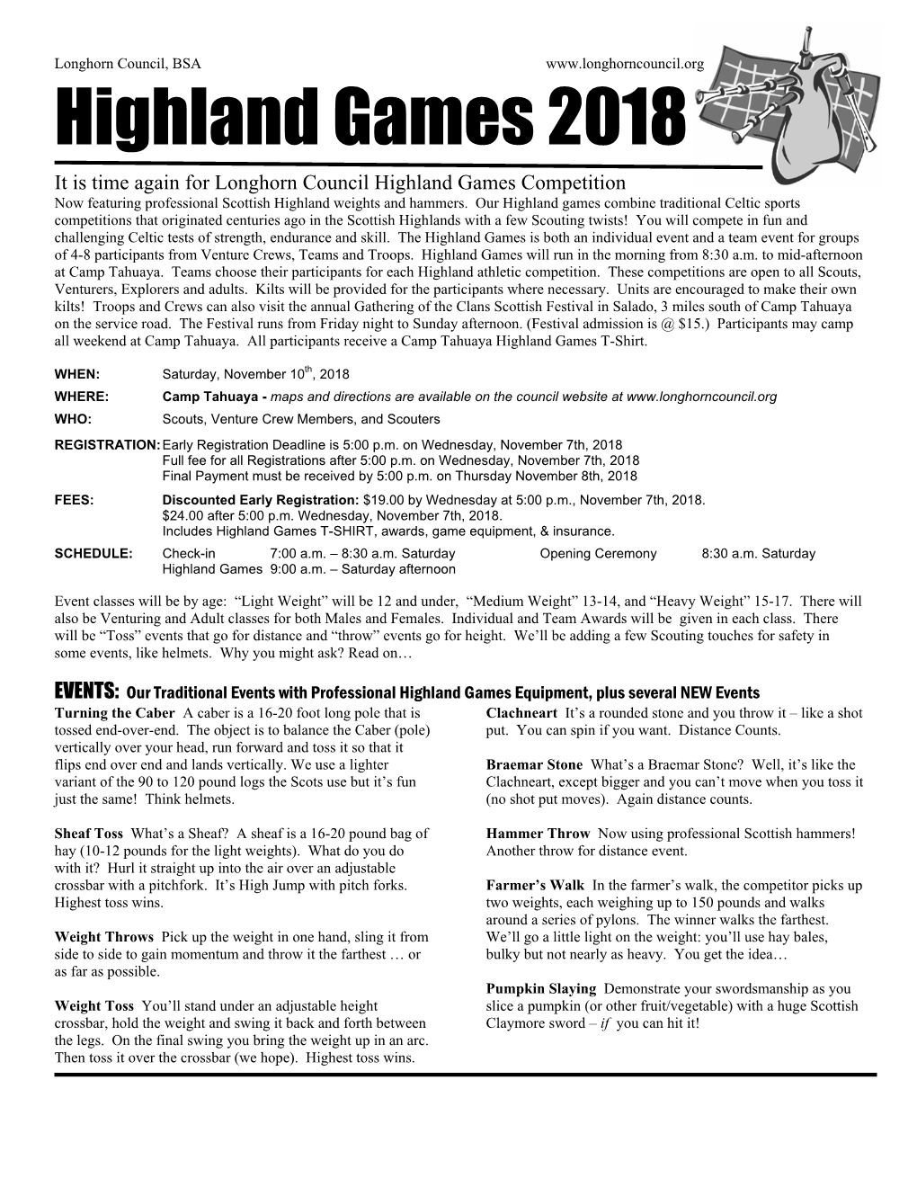 Highland Games 2018