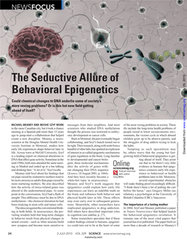 The Seductive Allure of Behavioral Epigenetics