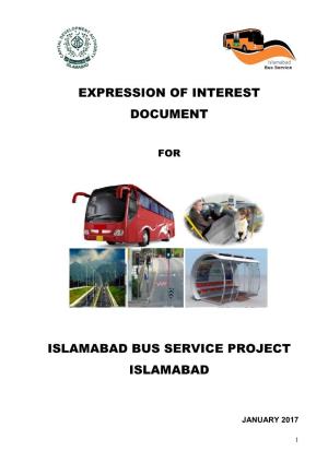 Islamabad Bus Service Project Islamabad