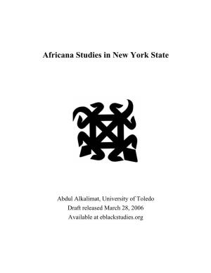 Africana Studies in New York State