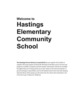 Hastings Elementary Community School