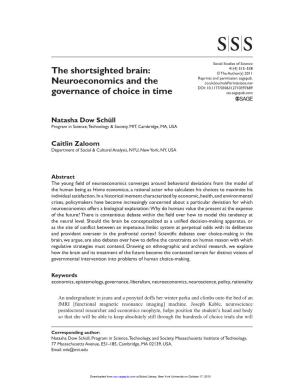 Neuroeconomics and the Governance of Choice in Time