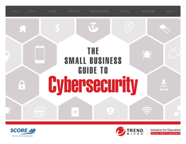 THE SMALL BUSINESS GUIDE to Cybersecurity FILE EDIT VIEW HISTORY BOOKMARKS TOOLS WINDOW HELP