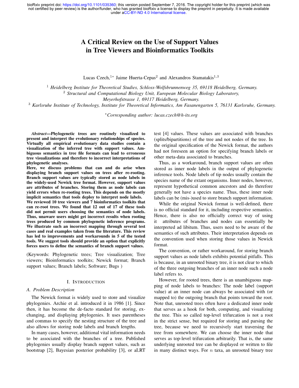 A Critical Review on the Use of Support Values in Tree Viewers and Bioinformatics Toolkits