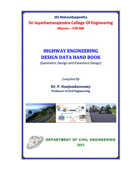 HIGHWAY ENGINEERING DESIGN DATA HAND BOOK (Geometric Design and Pavement Design)