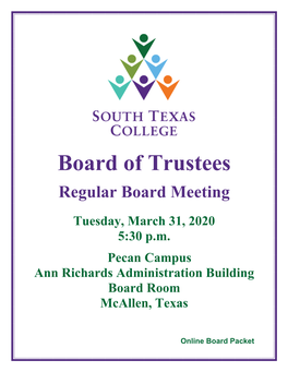 2020-03-31 Regular Board Meeting Packet