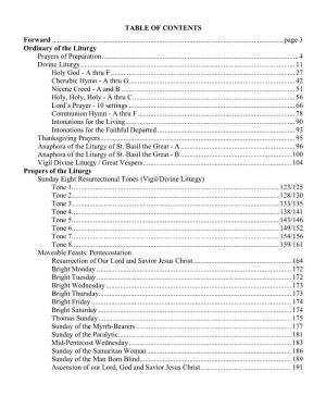 TABLE of CONTENTS Forward