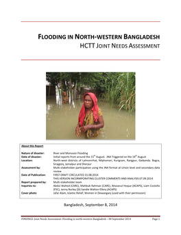 Flooding in North-Western Bangladesh