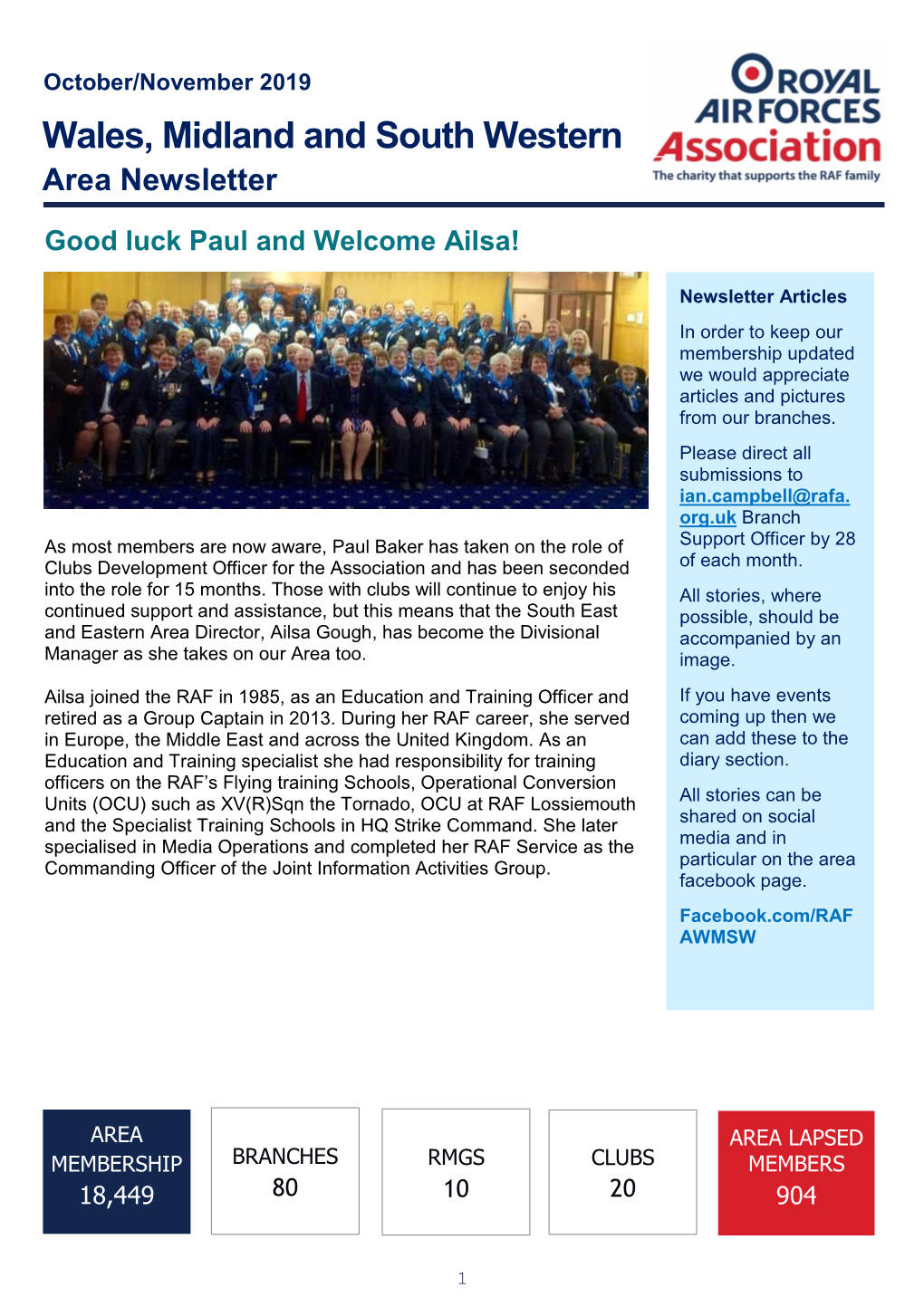 Wales, Midland and South Western Area Newsletter