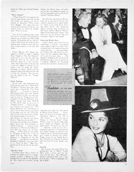 Glamour -Girl Cow in RKO's "Little Two-Fisted Gene Autry, Known to Alen," Gave a Dinner Party for Her Millions of Western Fans As a Tough, When She Left Town