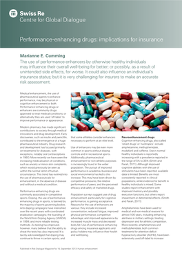 Performance-Enhancing Drugs: Implications for Insurance