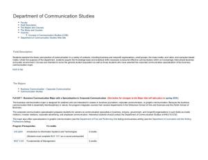 Department of Communication Studies