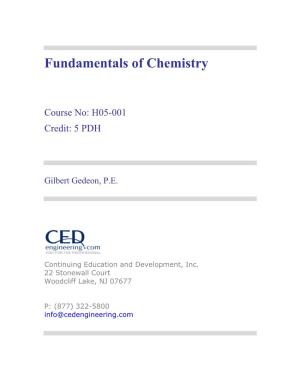 DOE-HDBK-1015/1-92; DOE Fundamentals Handbook Chemistry Volume 1 of 2