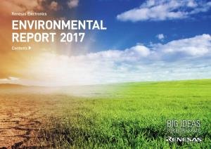 ENVIRONMENTAL REPORT 2017 Contents CONTENTS How to Each Page in This Report Contains Navigation Buttons and Category Tabs to Make It Easy to Move from Page to Page