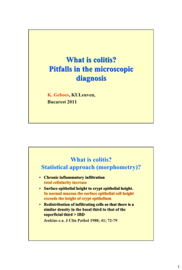 What Is Colitis? Pitfalls in the Microscopic Diagnosis