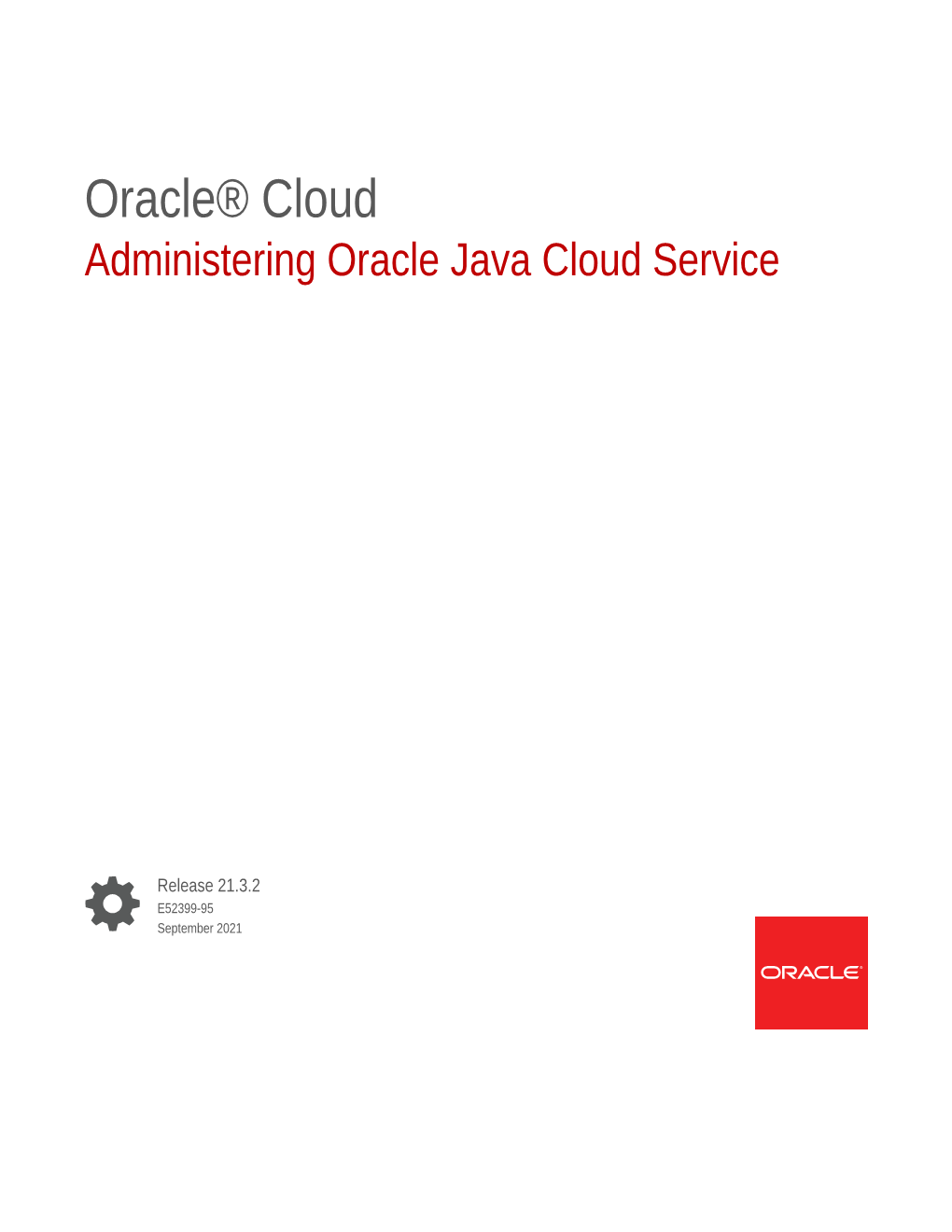 Administering Oracle Java Cloud Service