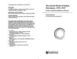 The Global World of Indian Merchants, 1750-1947