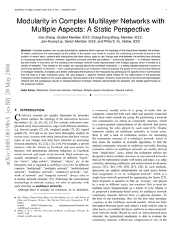 Modularity in Complex Multilayer Networks with Multiple Aspects