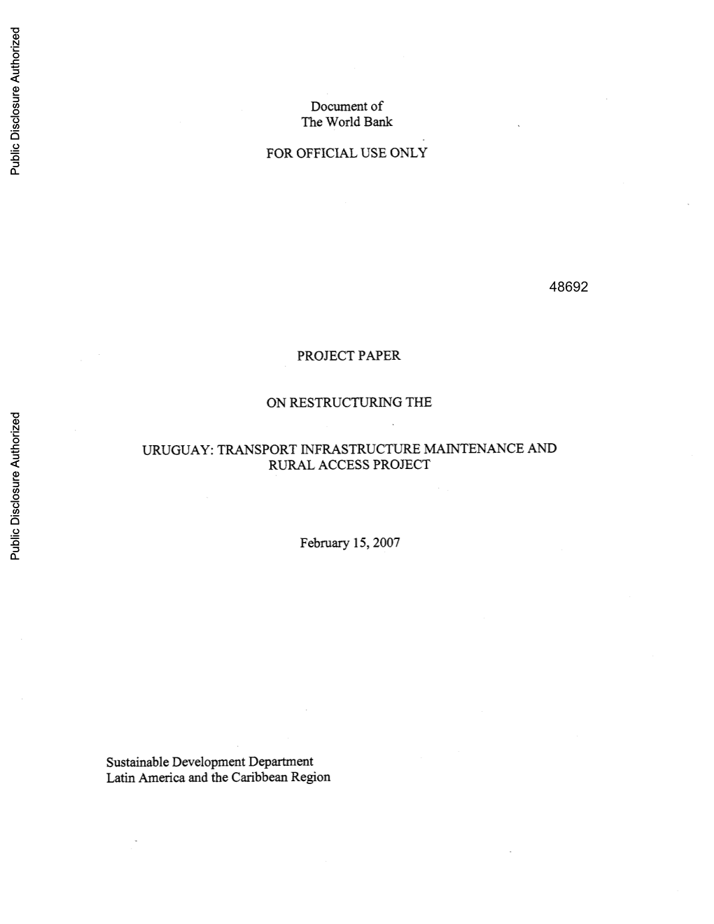 World Bank Document