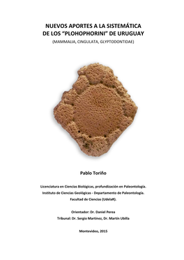 Nuevos Aportes a La Sistemática De Los “Plohophorini” De Uruguay (Mammalia, Cingulata, Glyptodontidae)