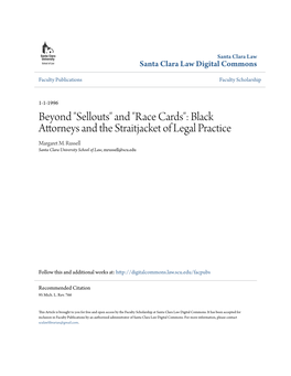 Black Attorneys and the Straitjacket of Legal Practice Margaret M