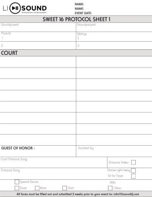 Court Sweet 16 Protocol Sheet 1
