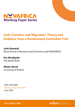 Cash Transfers and Migration: Theory And
