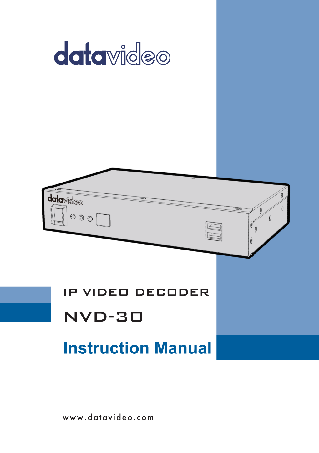 NVD-30 Instruction Manual