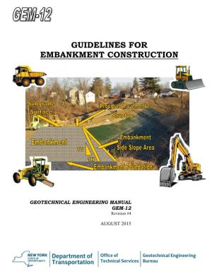 Guidelines for Embankment Construction