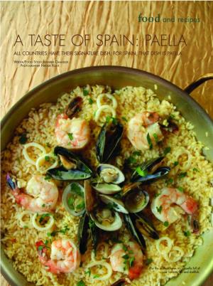 A Taste of Spain: Paellas