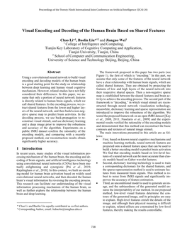Visual Encoding and Decoding of the Human Brain Based on Shared Features