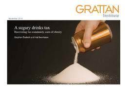 A Sugary Drinks Tax Recovering the Community Costs of Obesity