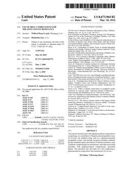 (12) United States Patent (10) Patent No.: US 8,673,964 B2 Lautt (45) Date of Patent: Mar