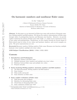 On Harmonic Numbers and Nonlinear Euler Sums