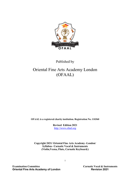 Oriental Fine Arts Academy London (OFAAL)