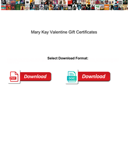 Mary Kay Valentine Gift Certificates