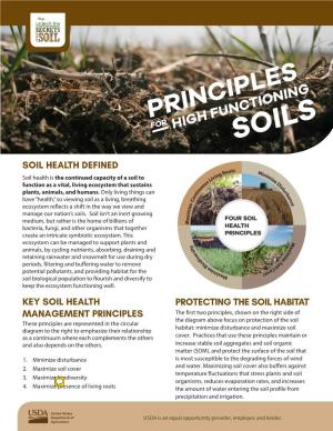 Principles for High Functioning Soils 2