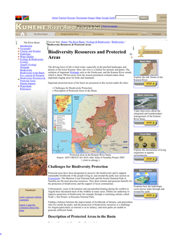 Biodiversity Resources and Protected Areas