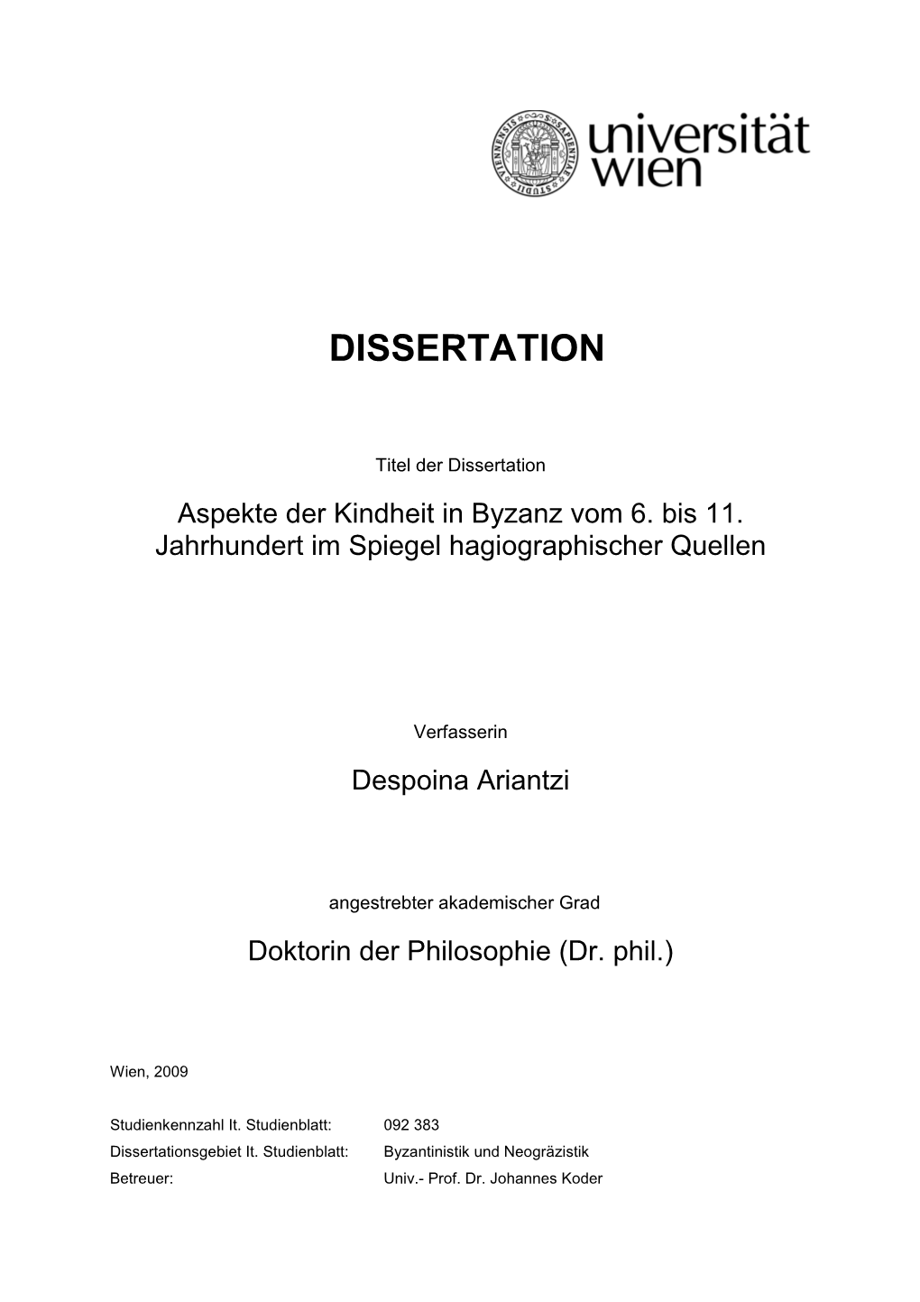 Dissertation