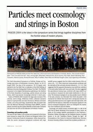 Particles Meet Cosmology and Strings in Boston