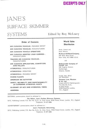 Janes Surface Skimmer Systems 1968