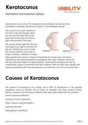 Keratoconus Information and Treatment Options