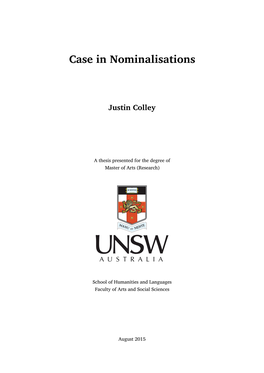 Case in Nominalisations