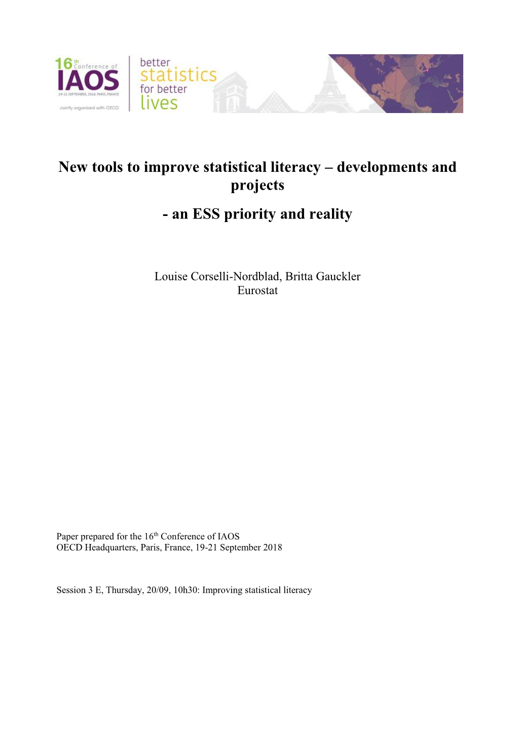 New Tools to Improve Statistical Literacy – Developments and Projects