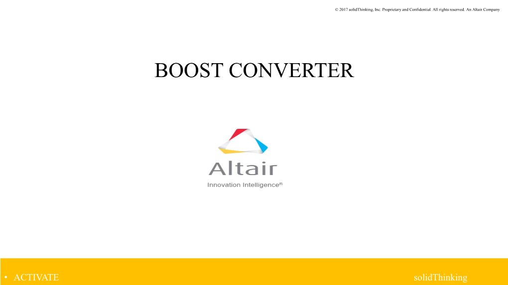 Design of the Boost Converter