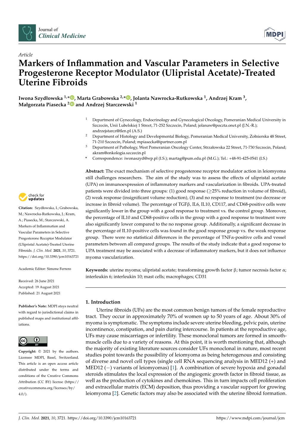 (Ulipristal Acetate)-Treated Uterine Fibroids