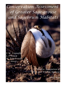 Conservation Assessment of Greater Sage-Grouse and Sagebrush Habitats