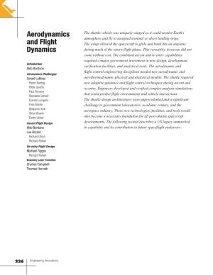 Aerodynamics and Flight Dynamics