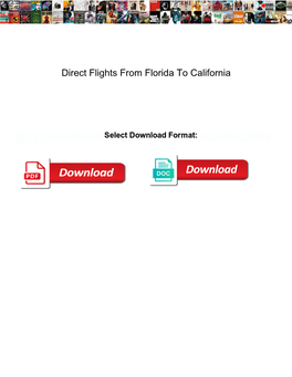 Direct Flights from Florida to California Cord