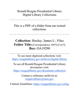 Hooley, James L.: Files